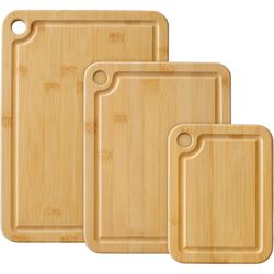 Totally Bamboo 13 in. L X 10 in. W X 0.38 in. Bamboo Cutting Board Set