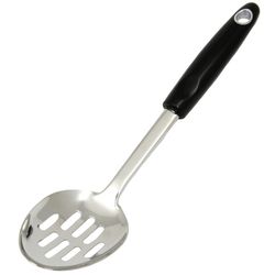 Chef Craft Black/Silver Stainless Steel Slotted Spoon