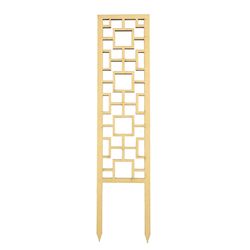 Mossify Mega Tropical Squares 47.25 in. H X 10.25 in. W X 0.5 in. D Natural Wood Planter Trellis