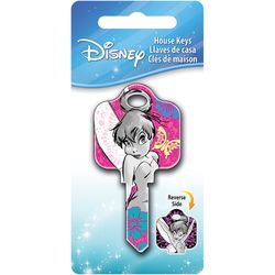 HILLMAN Disney Tinkerbell Fairy with Butterfly House Key Blank 68 Single For Schlage Locks Multicolo