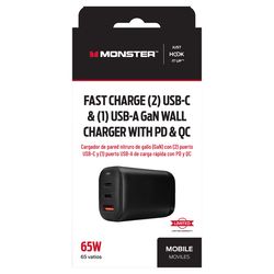 Monster Just Hook It Up 2 Port USB C/1 Port USB A w/PD & QC 1 pk