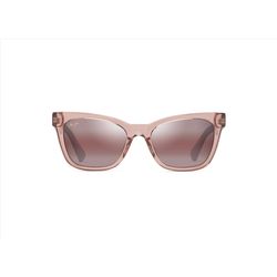 Maui Jim Hiwahiwa Sunglasses Women's Shiny Transparent Antique Pink Frame Maui Rose Lens Polarized
