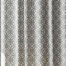 Zenna Home 72 in. H X 70 in. W Green Geometric Shower Curtain Fabric