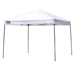 Quik Shade Expedition Polyester Peak Pop-Up Canopy 9.2 ft. H X 10 ft. W X 10 ft. L