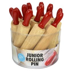 R&M International Corp 8 in. L X 1.5 in. D Wood Rolling Pin Brown/Red
