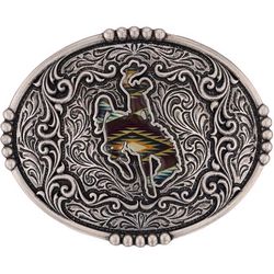 Montana Silversmiths Sunrise Bronc Attitude Black/Silver Belt Buckle