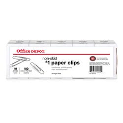 Office Depot Non-Skid #1 Silver Paper Clips 100 pk