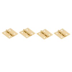 National Hardware 1 in. L Brass-Plated Door Hinge 4 pk