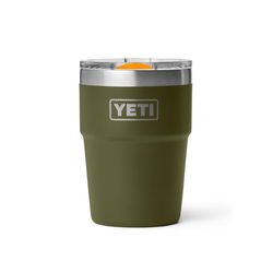 YETI Rambler 16 oz King Crab Orange/Olive BPA Free Stackable Tumbler with MagSlider Lid