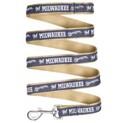 Pets First Blue/Tan Milwaukee Brewers Nylon Dog Leash Small