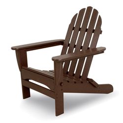 Ivy Terrace Classics Mahogany HDPE Frame Adirondack Foldable Chair
