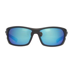 Huk Challenge Sunglasses Unisex Matte Black Frame Blue Lens Polarized