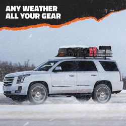 Mockins 90x50x5 XXL Extending Rooftop Cargo Carrier Basket Rooftop Cargo Carrier Set 1 pk