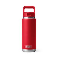 YETI Rambler 26 oz Rescue Red BPA Free Bottle with Straw Cap