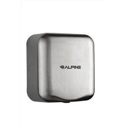 Alpine Industries Hemlock Brushed Gray Stainless Steel Air Towel Hand Dryer