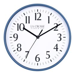 La Crosse Technology 9.25 in. L X 9.25 in. W Indoor Analog Wall Clock Plastic Navy Blue
