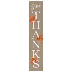P Graham Dunn Multicolored Wood 36 in. H X 7 in. L X 0.75 in. W Give Thanks Porch Sign