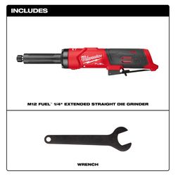 Milwaukee M12 FUEL Brushless Cordless 1/4 in. Extended Reach Die Grinder Tool Only