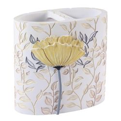 Avanti Linens Marielle Yellow Plastic Toothbrush Holder