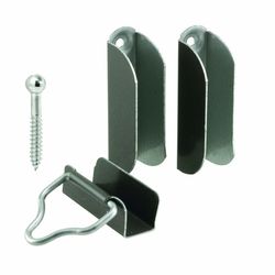 Prime-Line White Aluminum Screen Hanger and Latch 7/16 in. W X 0.9 in. L 2 pk