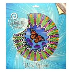 Spinfinity Designs Multi-color Stainless Steel 12 in. Animated Butterfly Large Outdoor Spinner