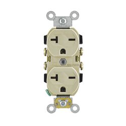 Leviton 20 amps 250 V Duplex Ivory Outlet 6-20R 1 pk
