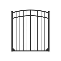Fortress Building Products Athens 48 in. H X 48 in. W X 2  L Black Aluminum Fence Gate
