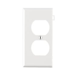 Leviton White 1 gang Thermoplastic Nylon Duplex Sectional End Wall Plate 1 pk