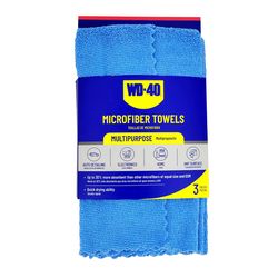 WD-40 12 in. L X 12 in. W Microfiber Auto Cleaning Cloth 3 pk