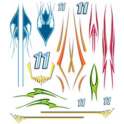 PineCar Dry Transfer Decal Multicolored
