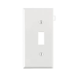 Leviton White 1 gang Thermoplastic Nylon Toggle Sectional End Wall Plate 1 pk