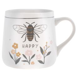 Karma Flora White BPA Free Bee Mug