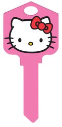 HILLMAN Hello Kitty House Key Blank 66/97 Single For Kwikset and Titan Locks Pink