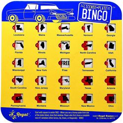 Regal License Plate Travel Bingo Multicolored