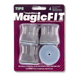 Magic Fit Magic Sliders Gray Push-On Polymer Sliding Discs 4 pk