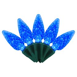 Holiday Bright Lights LED C6 Blue 200 ct String Christmas Lights 50 ft.