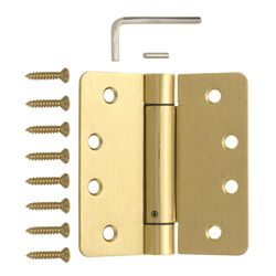 Ace 4 in. L Satin Brass Self Closing Hinge 1 pk