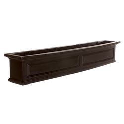 Mayne Nantucket 10 in. H X 11.5 in. W X 60 in. D Plastic Window Box Brown