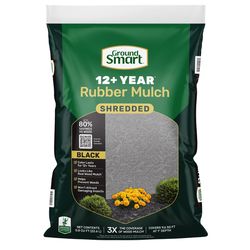 GroundSmart Black Shredded Rubber Mulch 0.8 cu ft