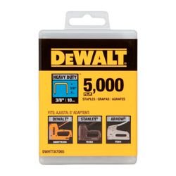 DeWalt T50 27/64 in. W X 3/8 in. L 20 Ga. Narrow Crown Heavy Duty Staples 5000 pk