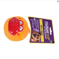 Multipet Doglucent For Dog Assorted TPR Ball with Animal Faces Dog Toy Small 1 pk