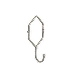 Spectrum 6.25 in. H X 2.75 in. L Satin Nickel Powder Coat Steel Wall Mount Single Hook