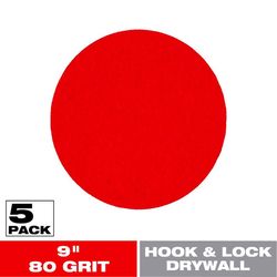 Diablo Hook and Lock 9 in. L X 9 in. W Aluminum Oxide 80 Grit Coarse Drywall ROS Disk