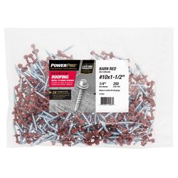 HILLMAN Power Pro No. 10 Ga. X 1.5 in. L Hex Drive Washer Head Coarse Roofing Screws