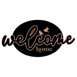 P Graham Dunn 15 in. H X 30.25 in. L Black MDF Welcome Home Wall Decor