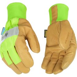 Kinco Hydroflector Men's Outdoor waterproof Hi-Viz Work Gloves Green L 1 pk