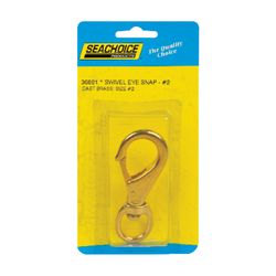 Seachoice Chrome-Plated Brass 3-3/4 in. L X 3/4 in. W Swivel Eye Snap Hook 1 pk