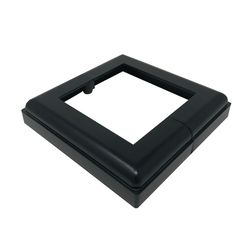 Nuvo Iron Black Aluminum Deck Post Base Cover 6 in. L