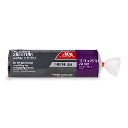 Ace Plastic Sheeting 6 mil X 10 ft. W X 25 ft. L Polyethylene Black 1 pk