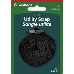 Coghlan's 1 in. W X 10 ft. L Black Utility Strap 1 lb 1 pk